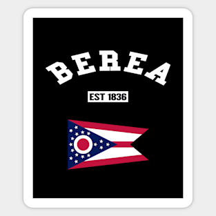 🏹 Berea Ohio Strong, Buckeye State Flag, Est 1836, City Pride Sticker